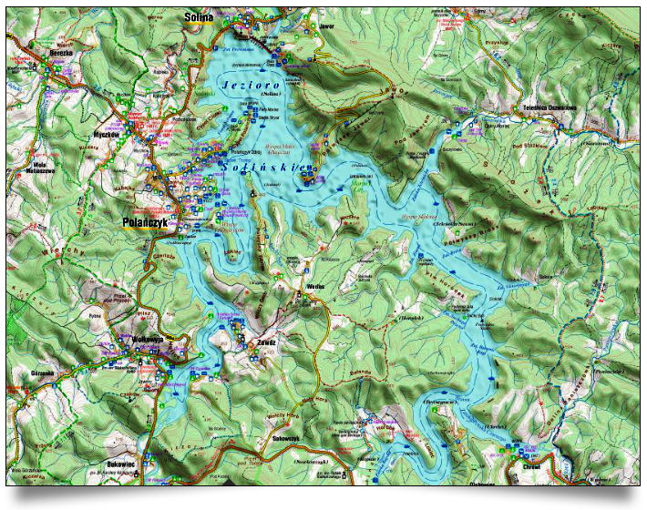 mapa Solina